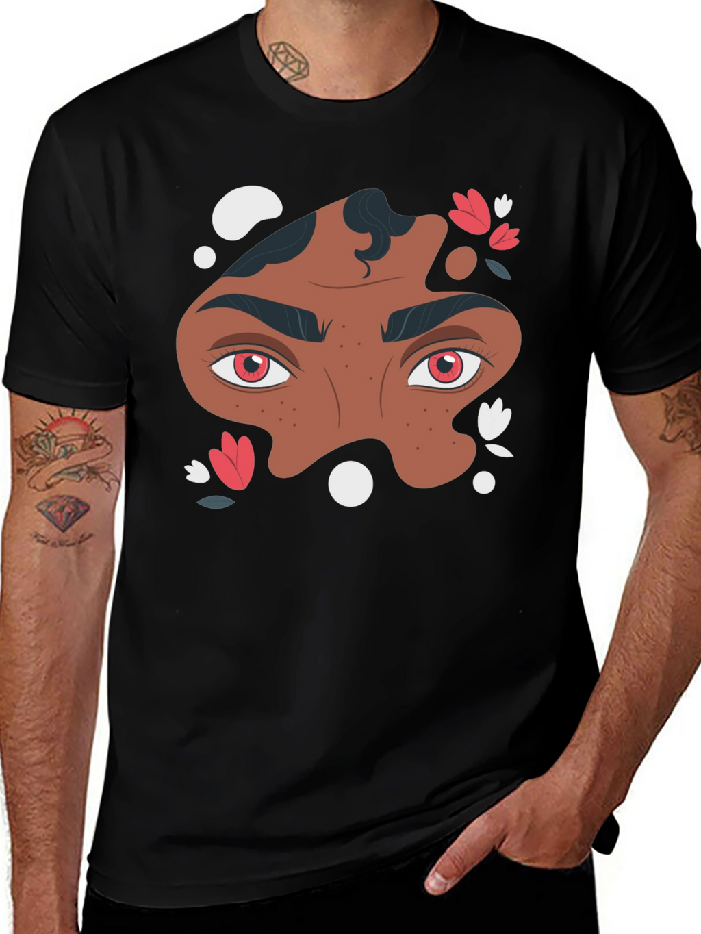 Abstract Eye Graphic Tee - Unique Design