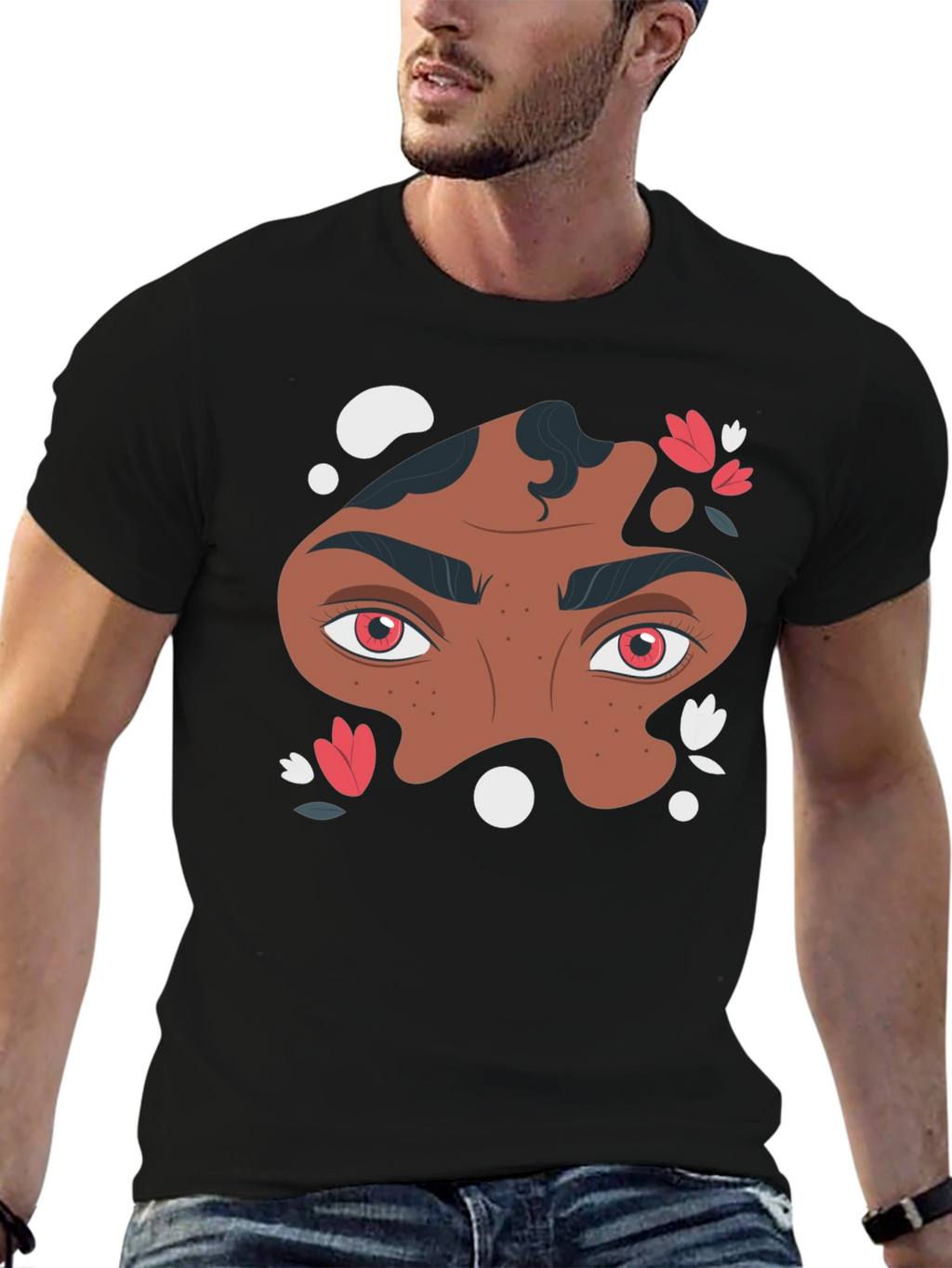 Abstract Eye Graphic Tee - Unique Design