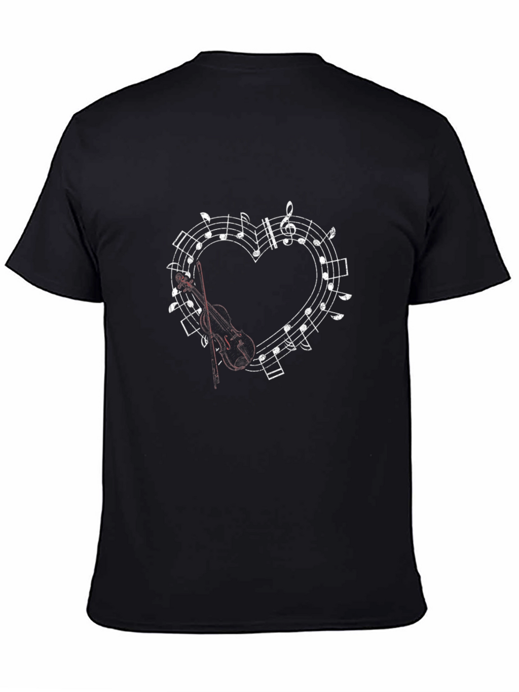 Musical Heart Violin Graphic Tee