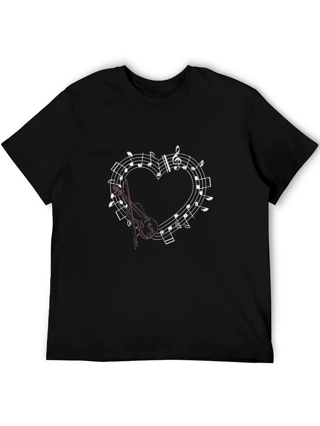 Musical Heart Violin Graphic Tee