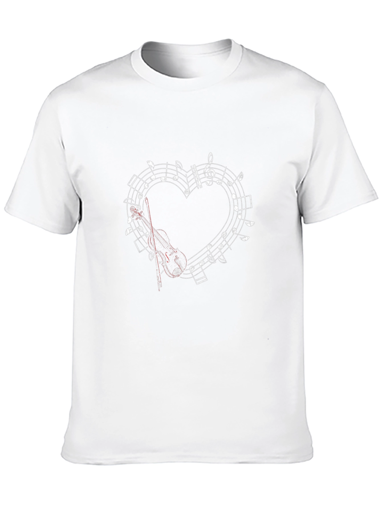 Musical Heart Violin Graphic Tee