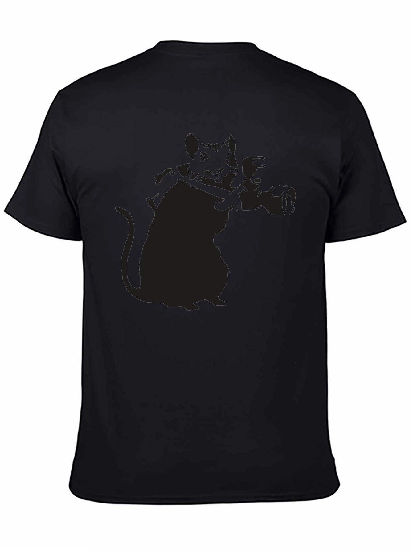 Banksy Rat Photographer Black T-Shirt - Street Art Style