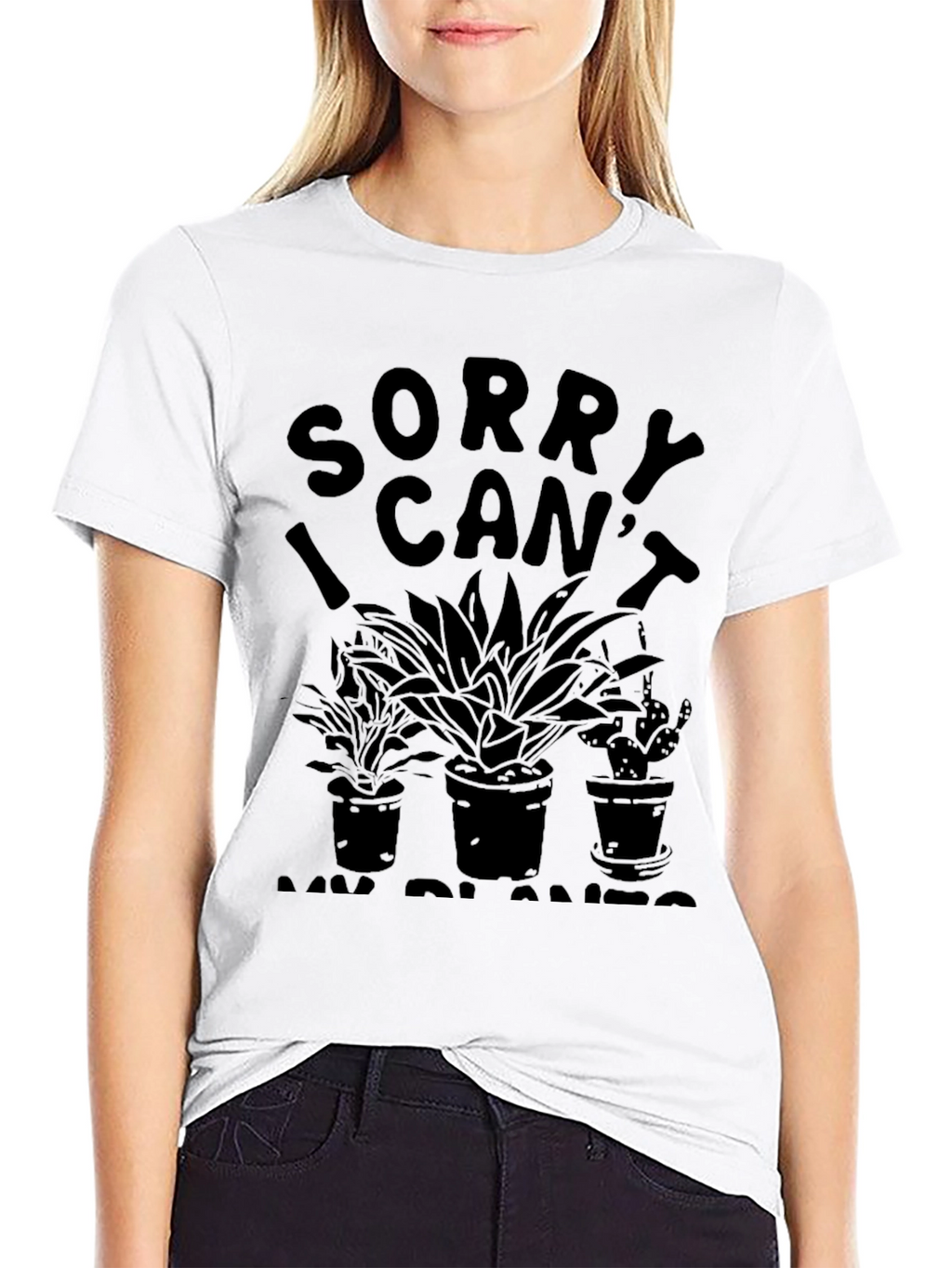 Sorry I Cant My Plants T-Shirt - Black