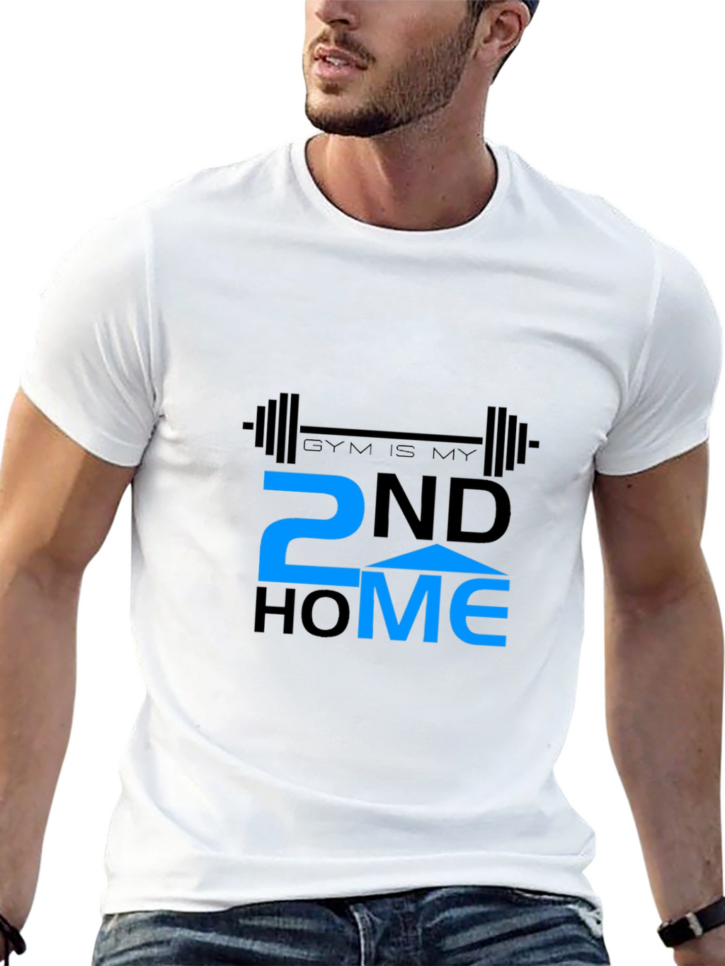 Gym is My 2nd Home Black T-Shirt