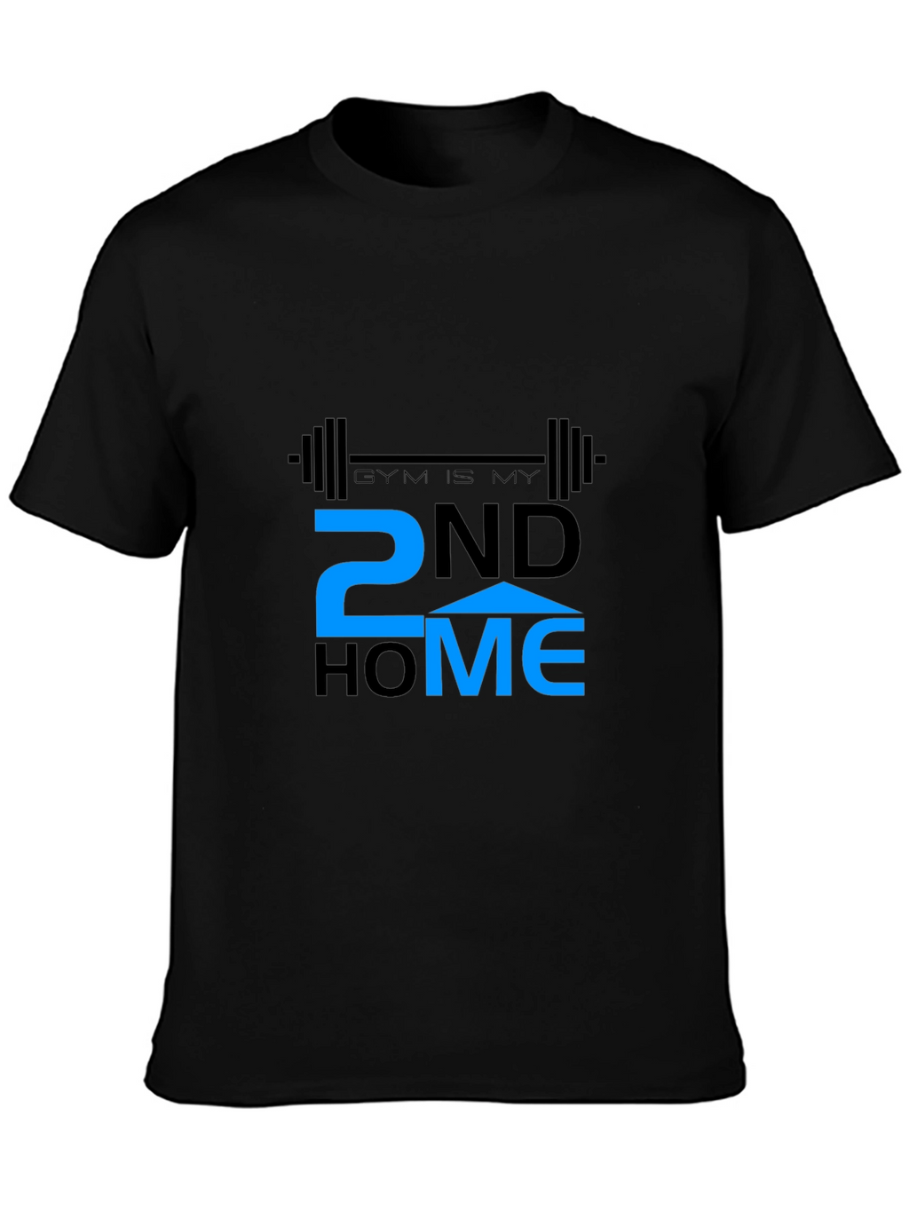 Gym is My 2nd Home Black T-Shirt