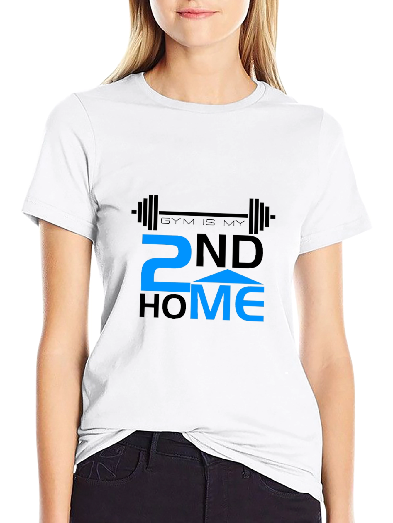 Gym is My 2nd Home Black T-Shirt