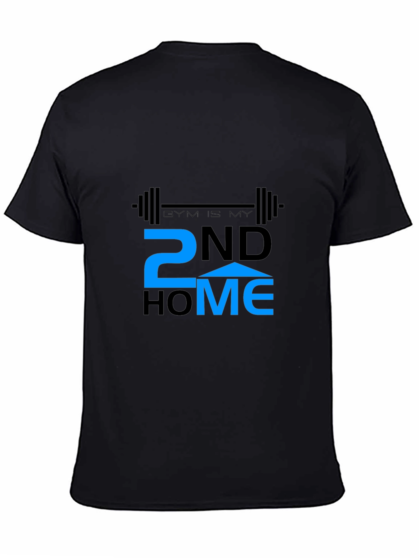 Gym is My 2nd Home Black T-Shirt