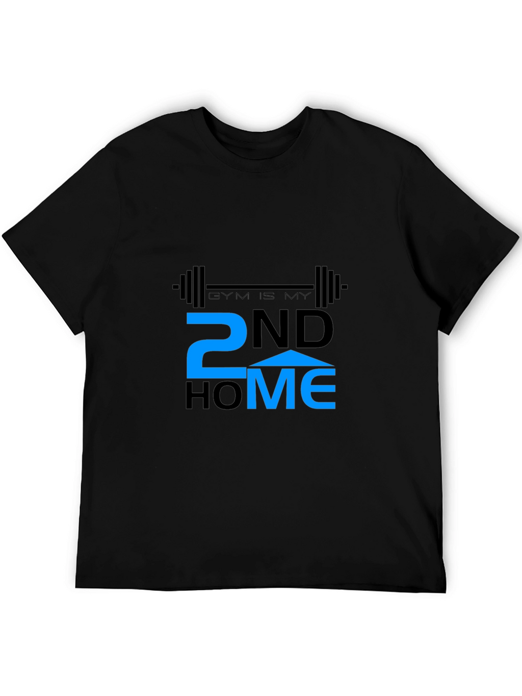 Gym is My 2nd Home Black T-Shirt