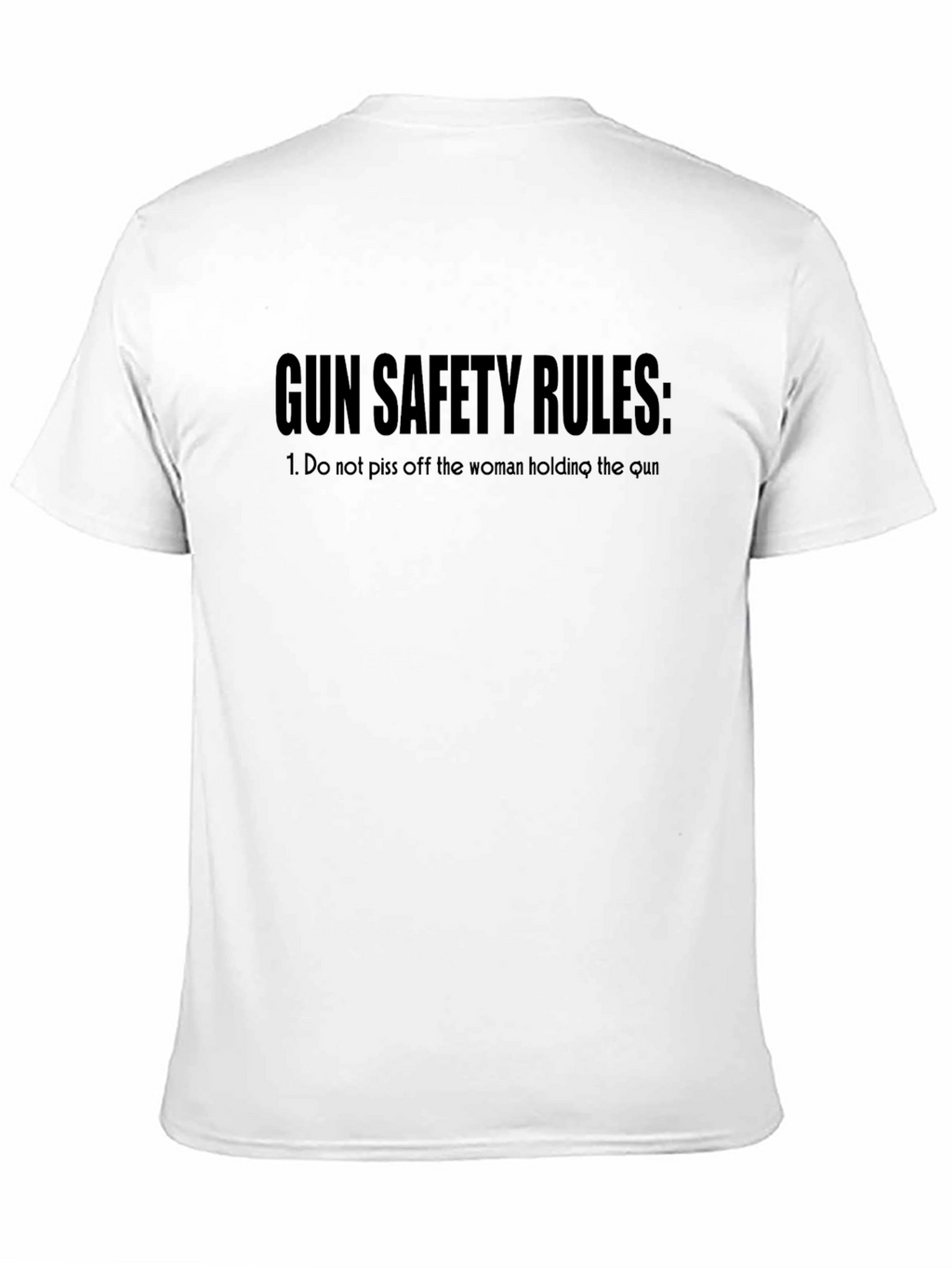 Gun Safety Rules Graphic Tee - Black