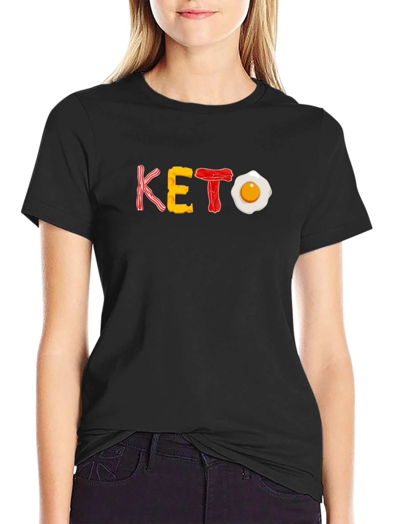 Keto Diet T-Shirt - Bacon Egg Cheese Design