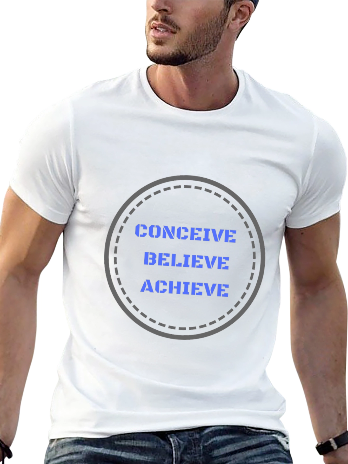 Motivational Graphic Tee - Conceive Believe Achieve