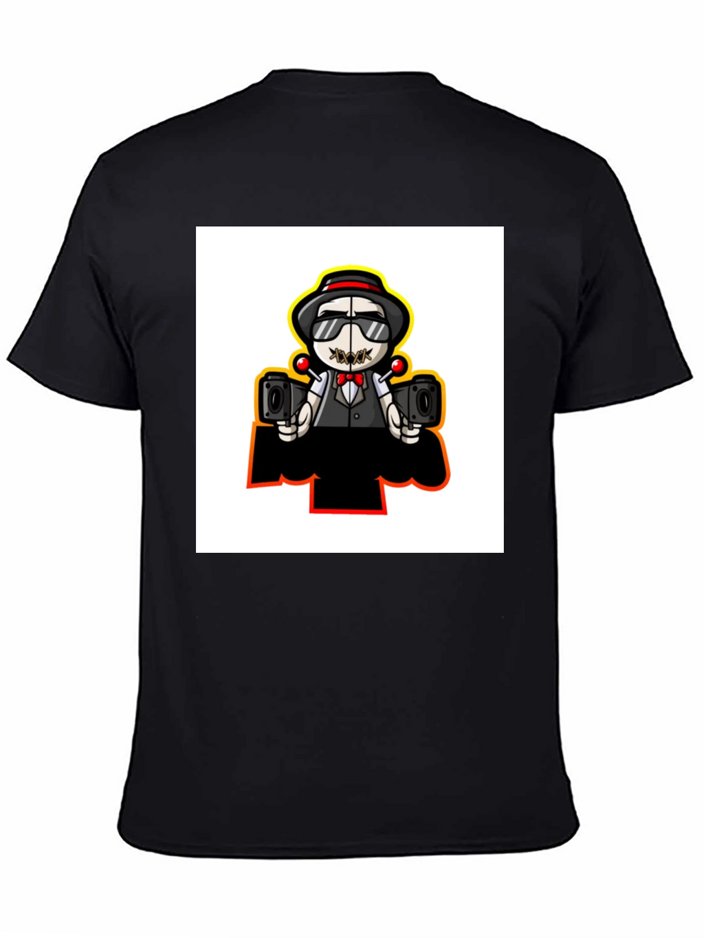 Cartoon Character Graphic Print Black T-Shirt