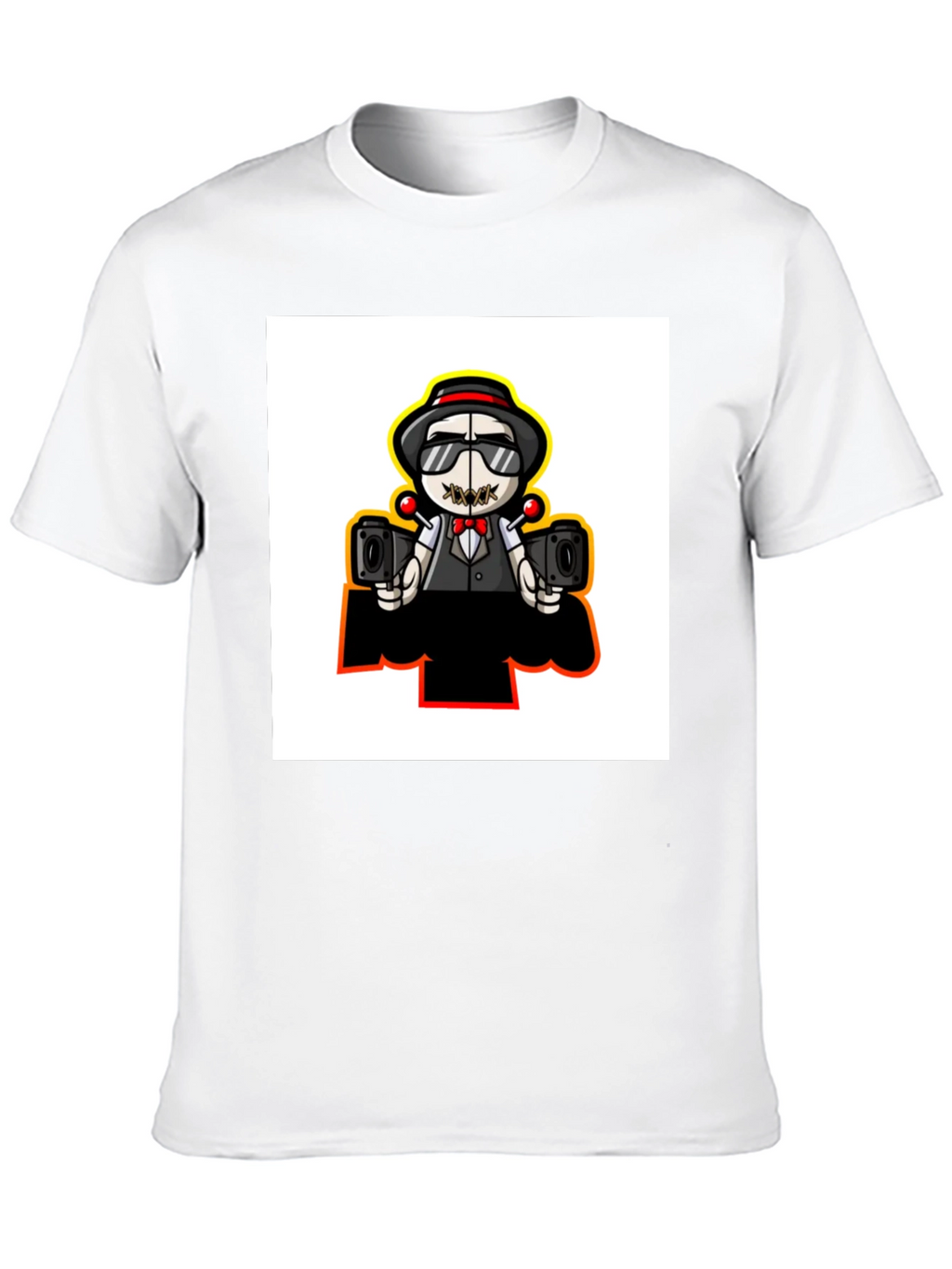 Cartoon Character Graphic Print Black T-Shirt