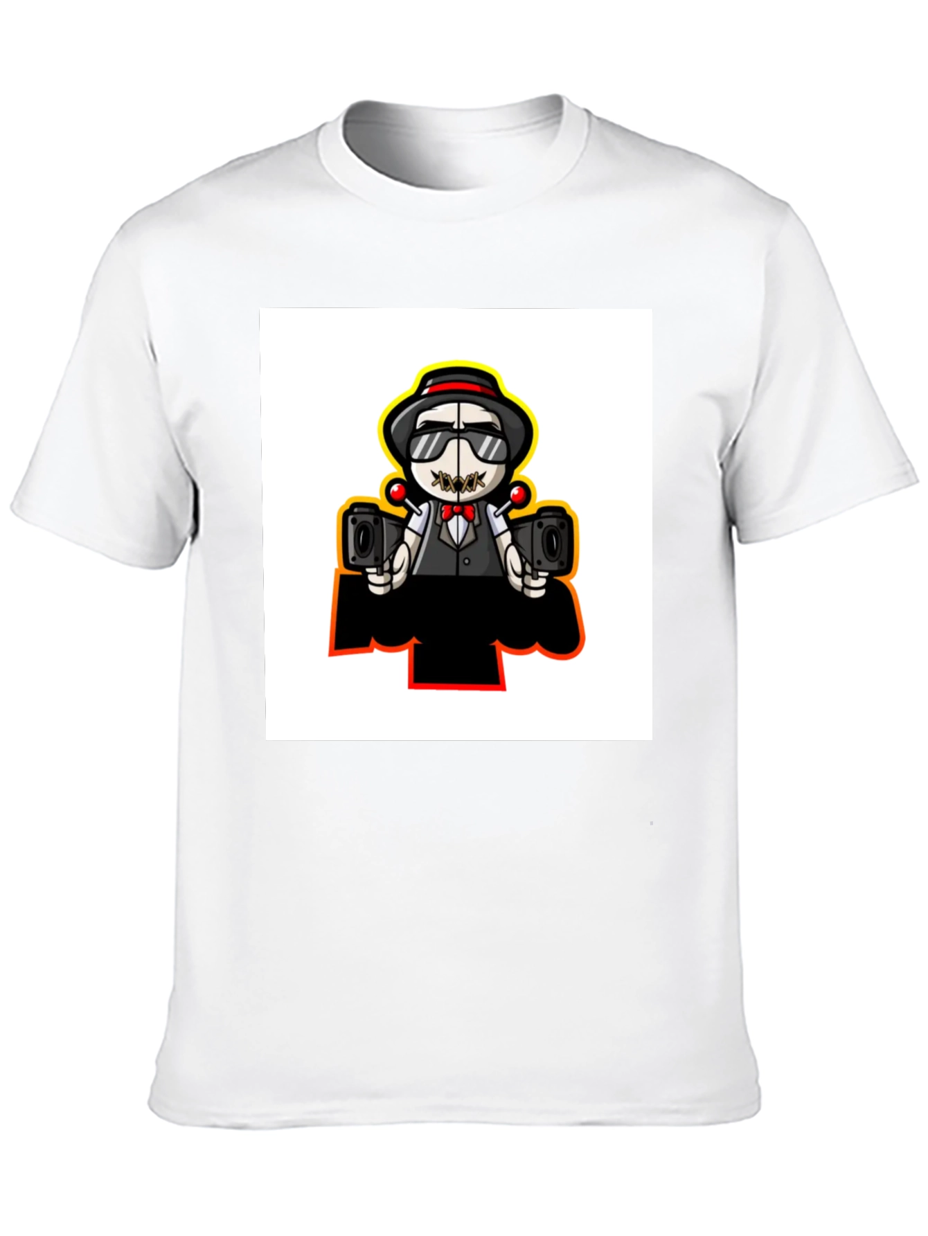 Cartoon Character Graphic Print Black T-Shirt