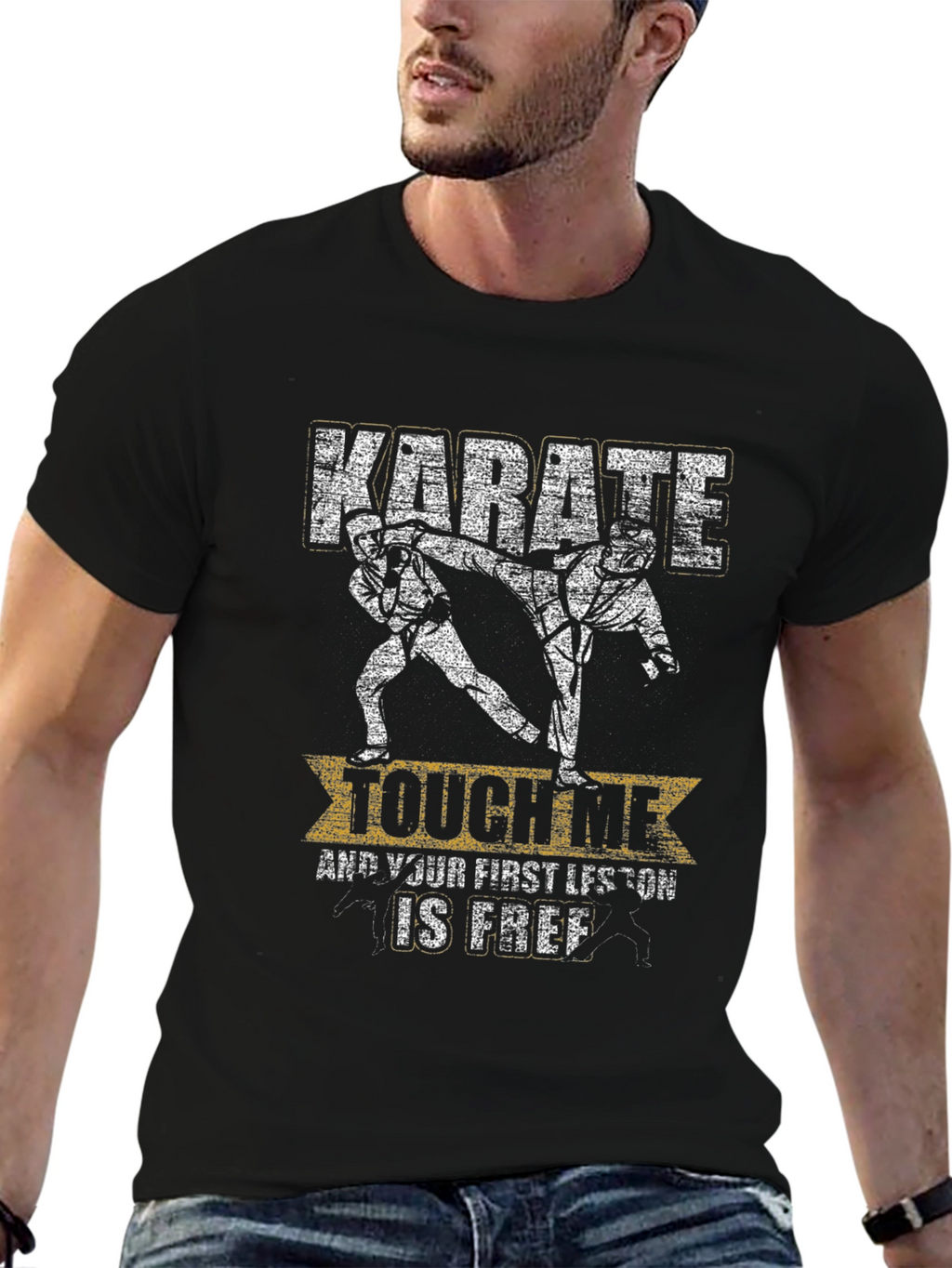 Karate Touch Me Funny Graphic T-Shirt