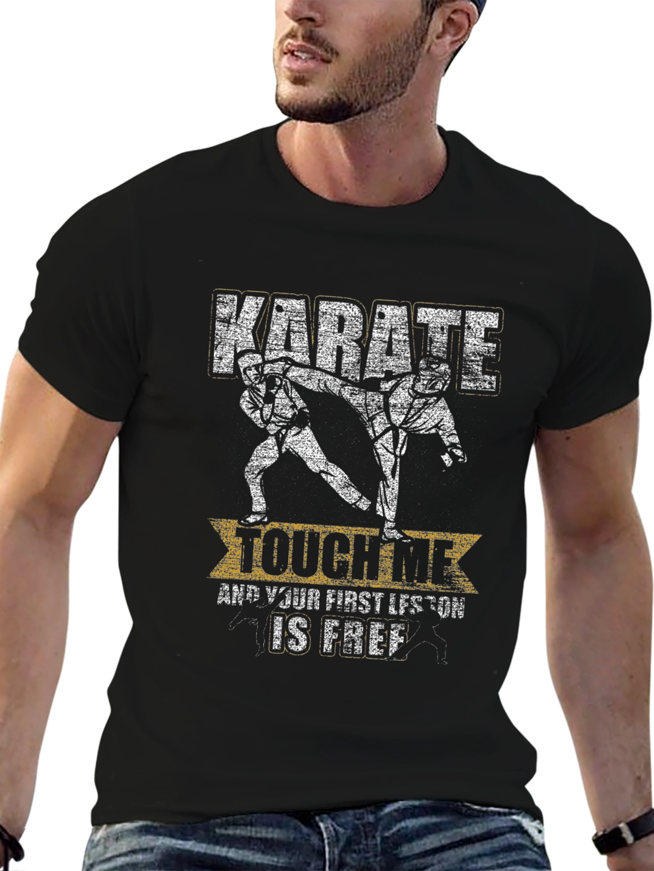 Karate Touch Me Funny Graphic T-Shirt