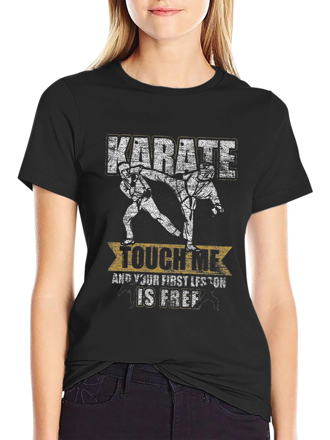 Karate Touch Me Funny Graphic T-Shirt