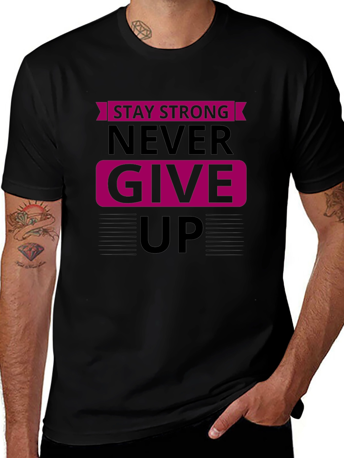 Stay Strong Graphic Tee - Motivational Shirt
