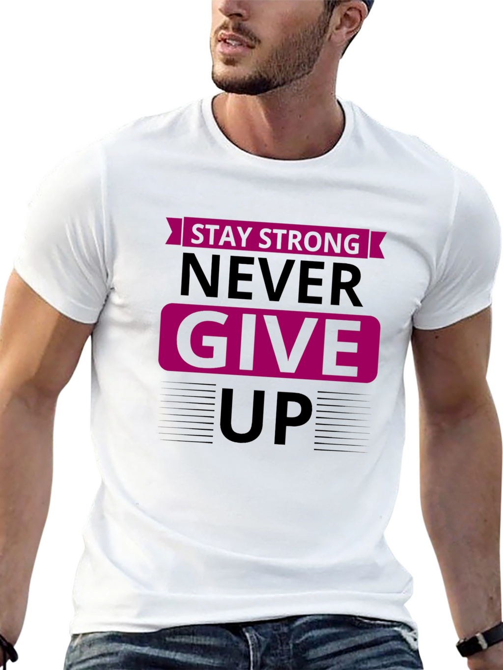 Stay Strong Graphic Tee - Motivational Shirt