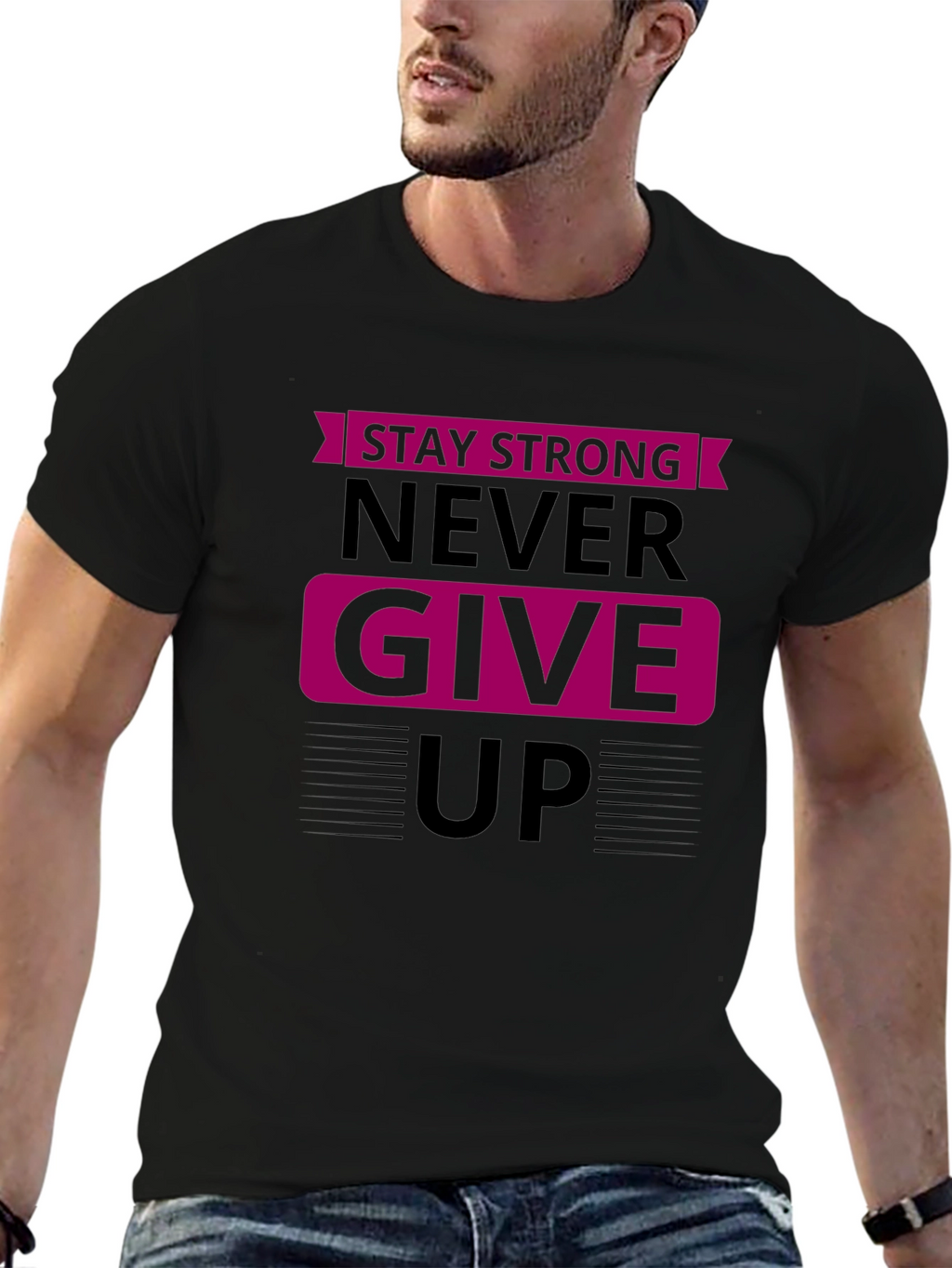 Stay Strong Graphic Tee - Motivational Shirt