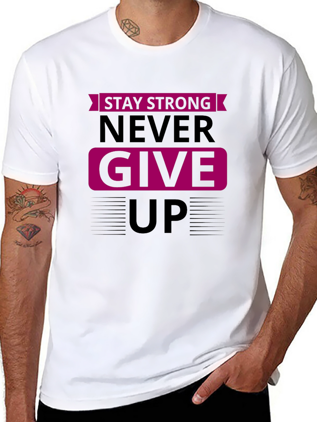 Stay Strong Graphic Tee - Motivational Shirt