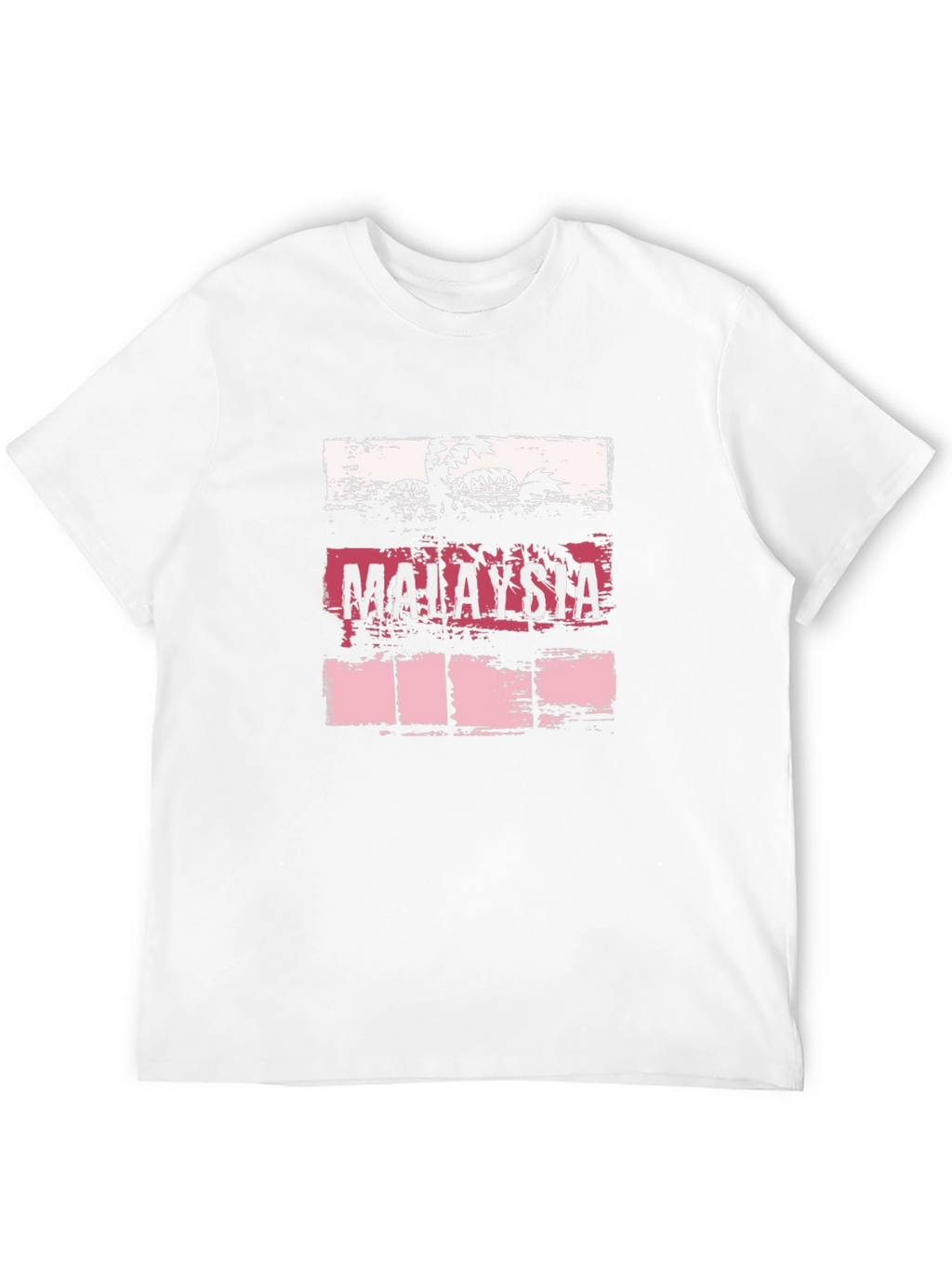 Malaysia Palm Tree Graphic Tee - Black Cotton T-Shirt