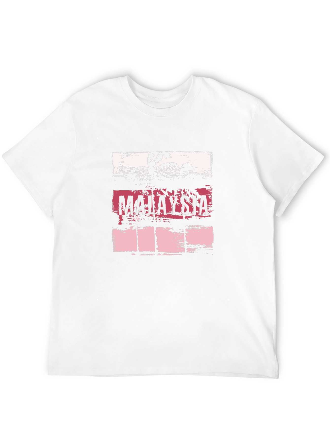 Malaysia Palm Tree Graphic Tee - Black Cotton T-Shirt