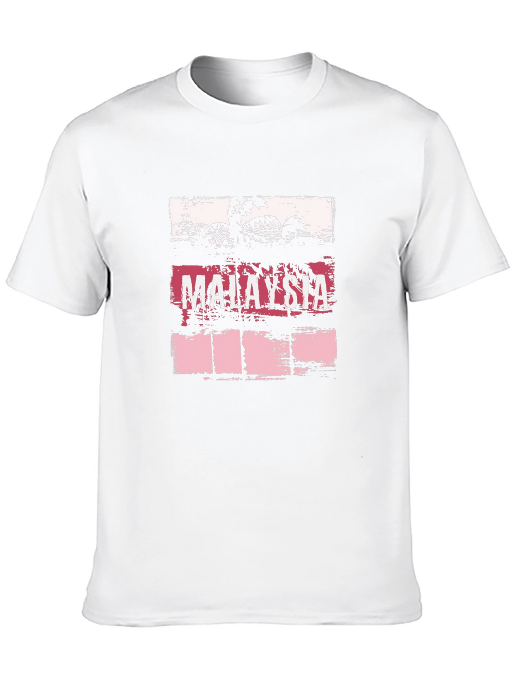 Malaysia Palm Tree Graphic Tee - Black Cotton T-Shirt