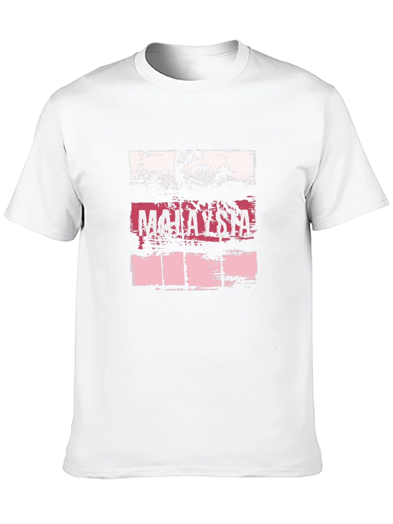Malaysia Palm Tree Graphic Tee - Black Cotton T-Shirt