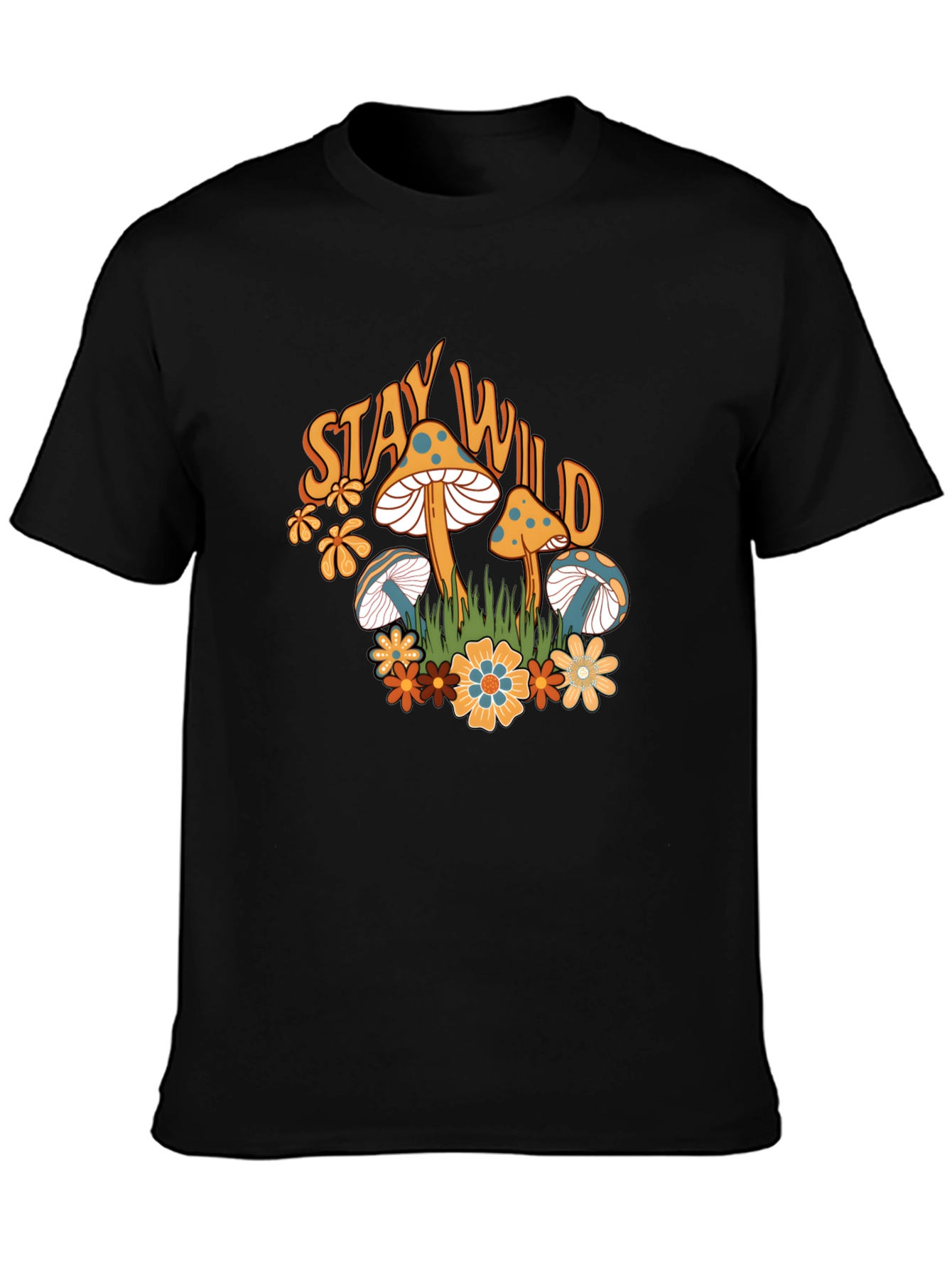 Stay Wild Mushroom Graphic T-Shirt