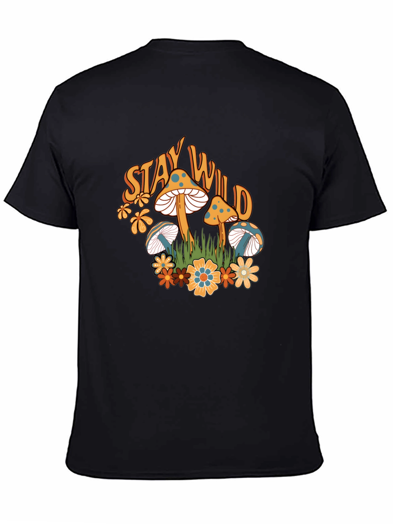 Stay Wild Mushroom Graphic T-Shirt