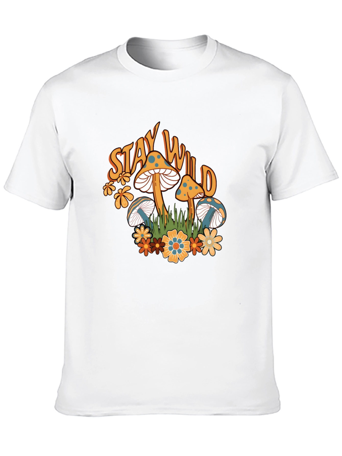 Stay Wild Mushroom Graphic T-Shirt