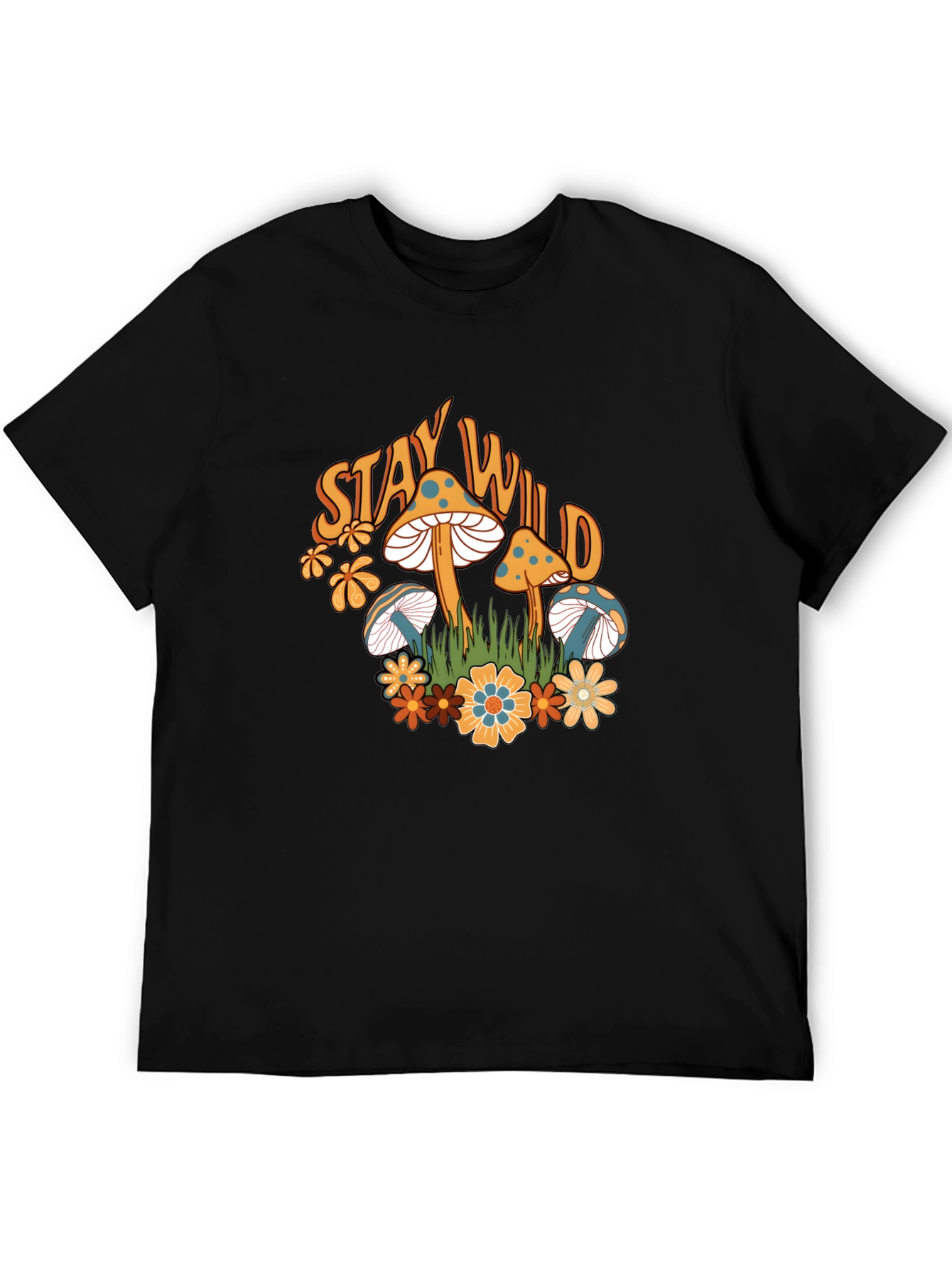 Stay Wild Mushroom Graphic T-Shirt