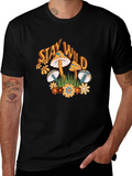 Stay Wild Mushroom Graphic T-Shirt