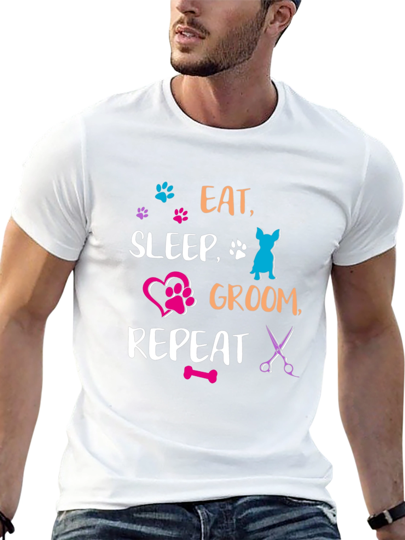 Eat Sleep Groom Repeat T-Shirt