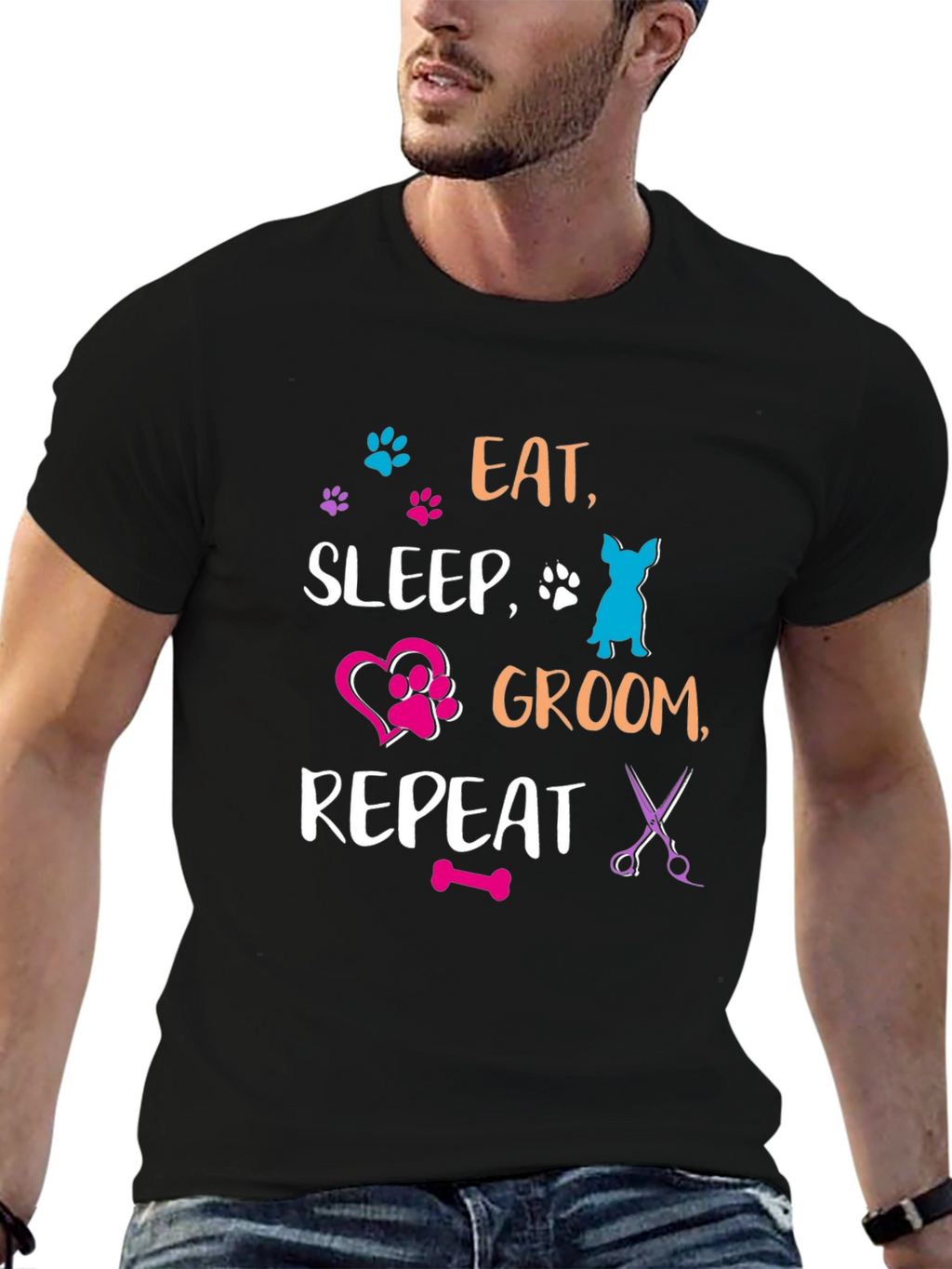 Eat Sleep Groom Repeat T-Shirt