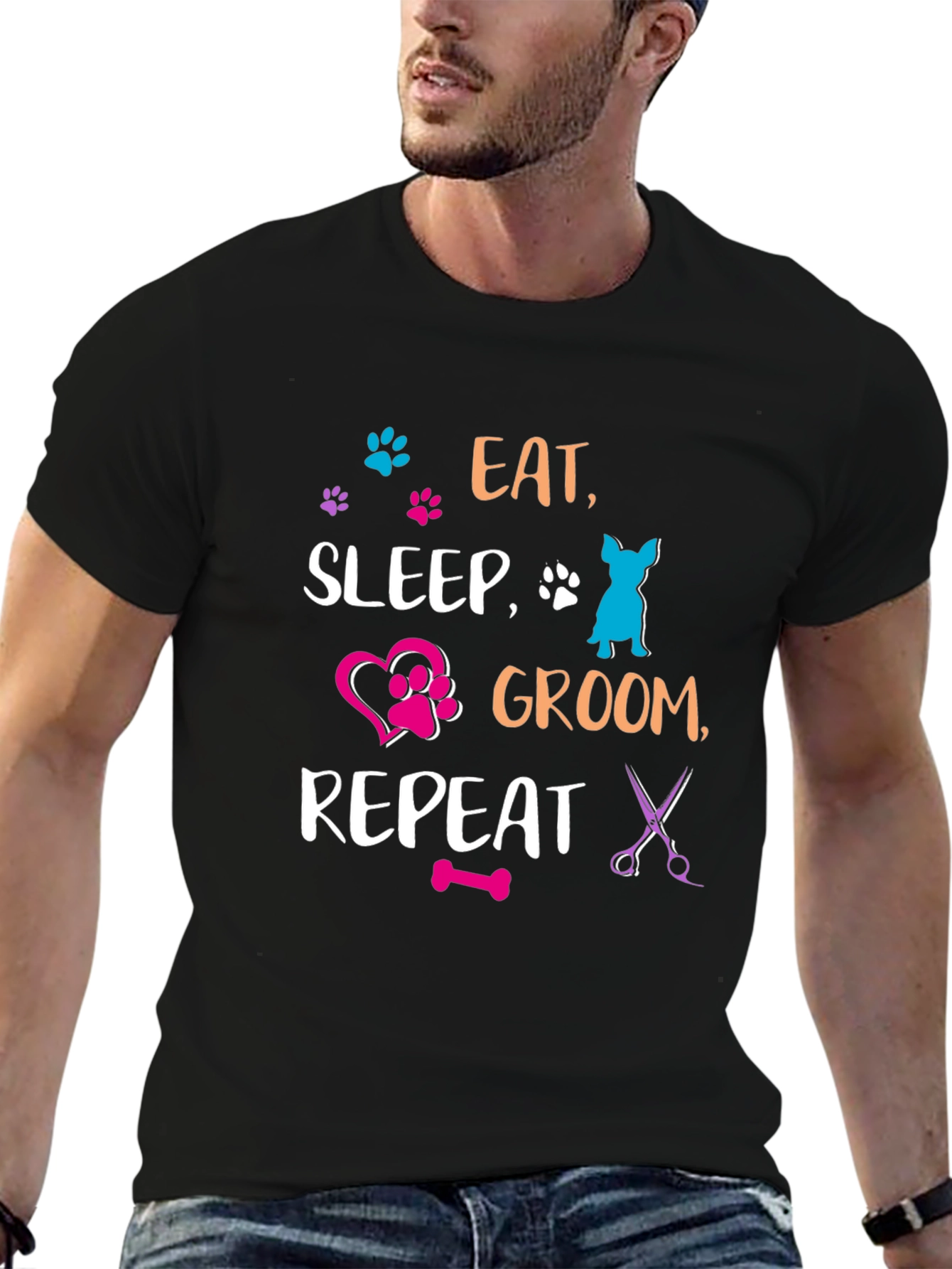 Eat Sleep Groom Repeat T-Shirt