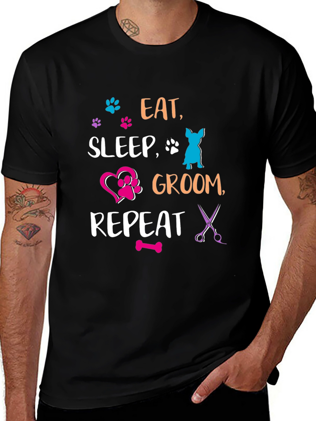 Eat Sleep Groom Repeat T-Shirt