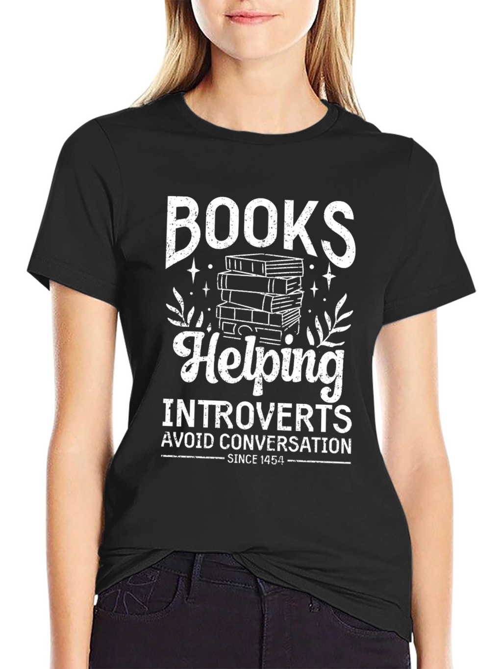 Introverts Books T-Shirt: Avoid Conversation in Style
