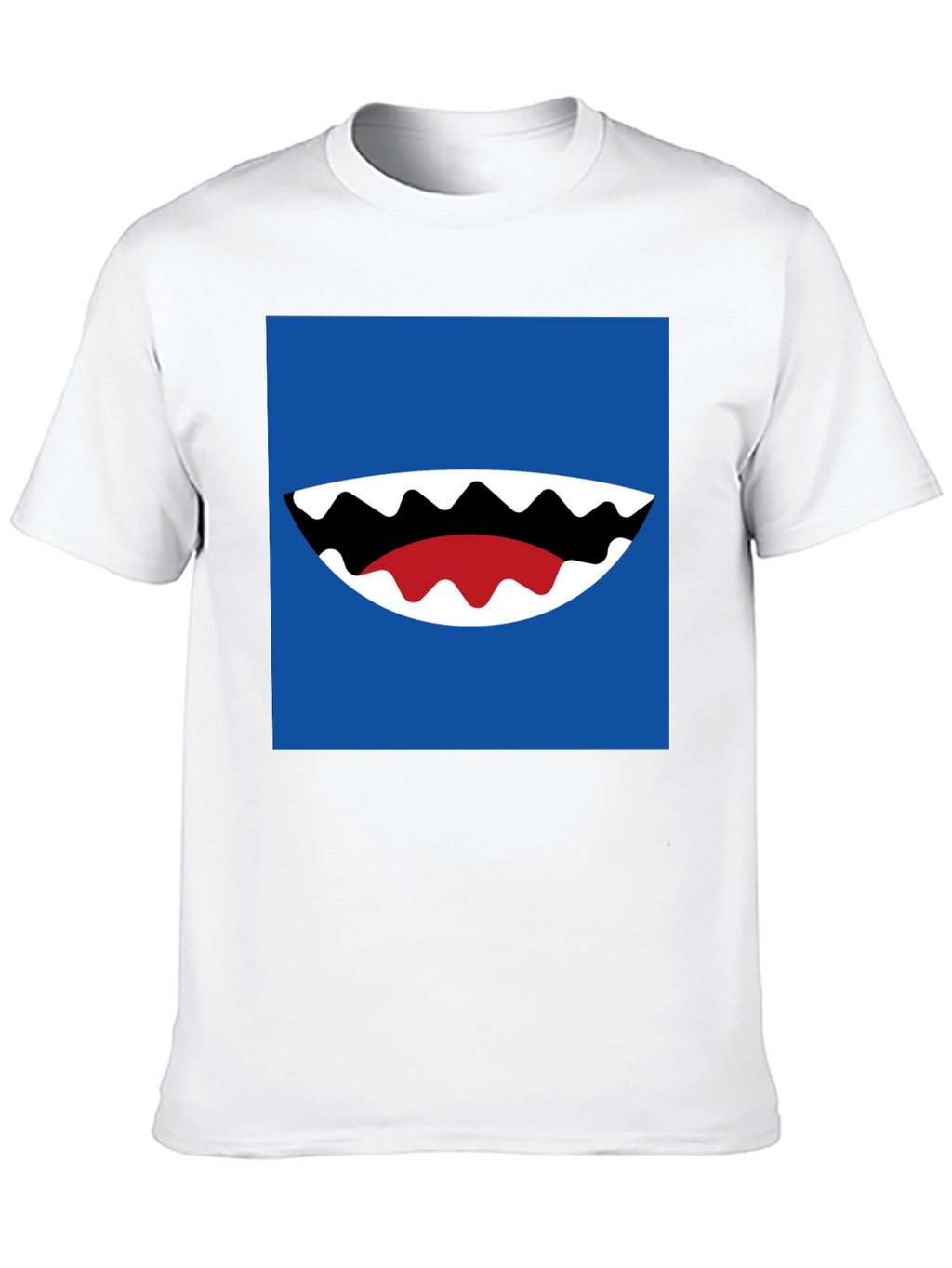 Cartoon Shark Mouth Graphic Tee - Mens Black T-Shirt