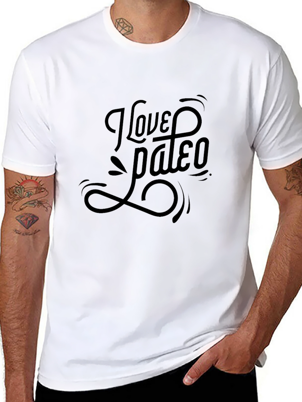 I Love Paleo Black Graphic Tee