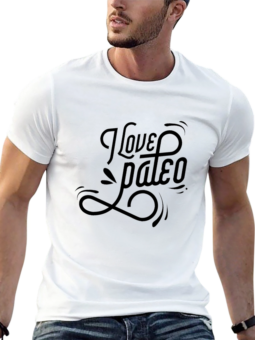 I Love Paleo Black Graphic Tee