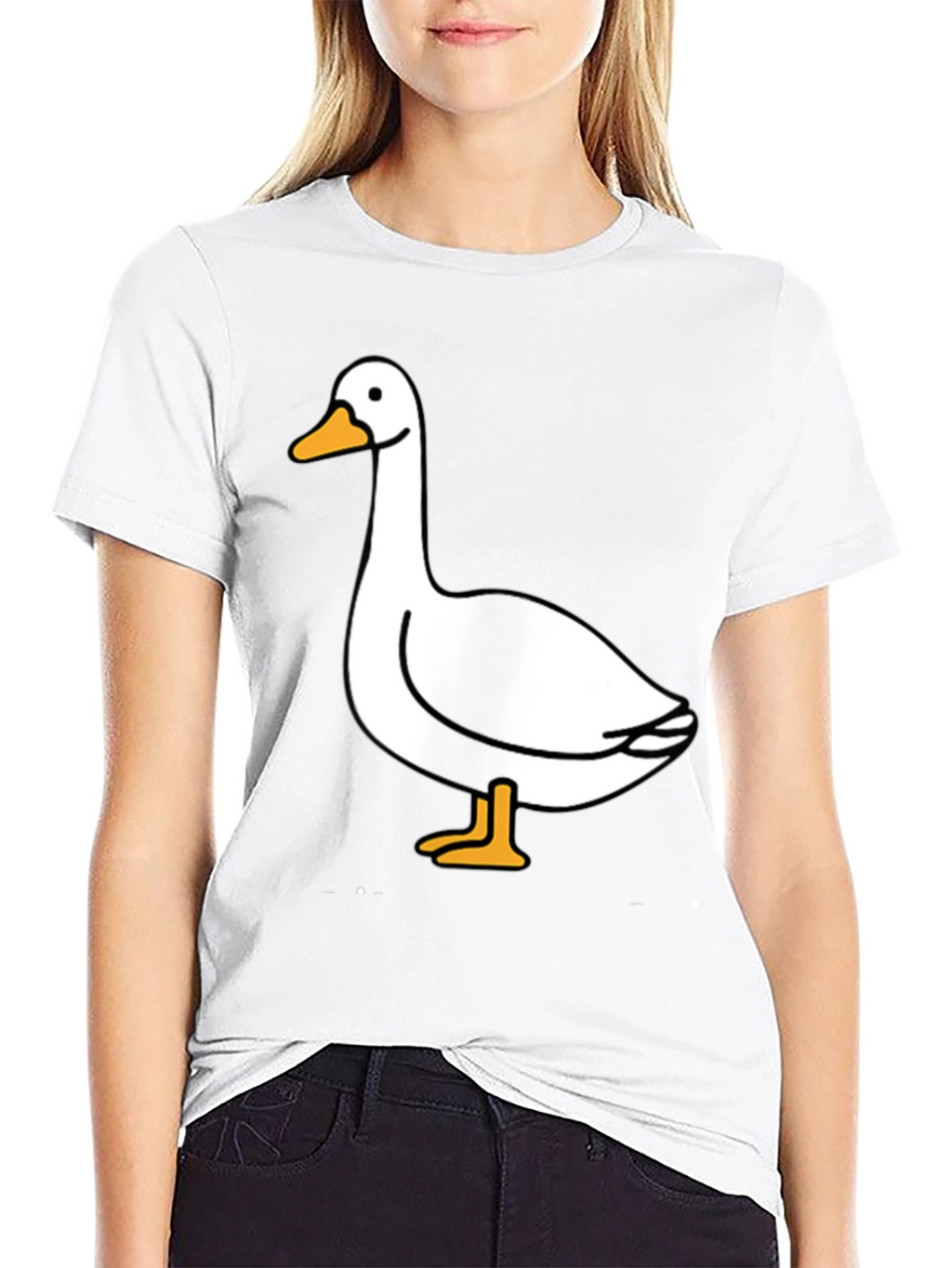 Goose Graphic Tee - Black Cotton T-Shirt