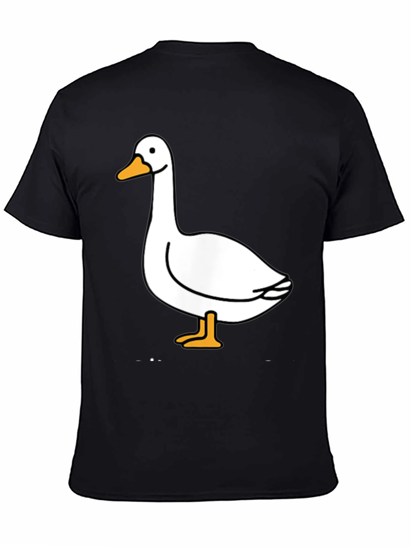 Goose Graphic Tee - Black Cotton T-Shirt