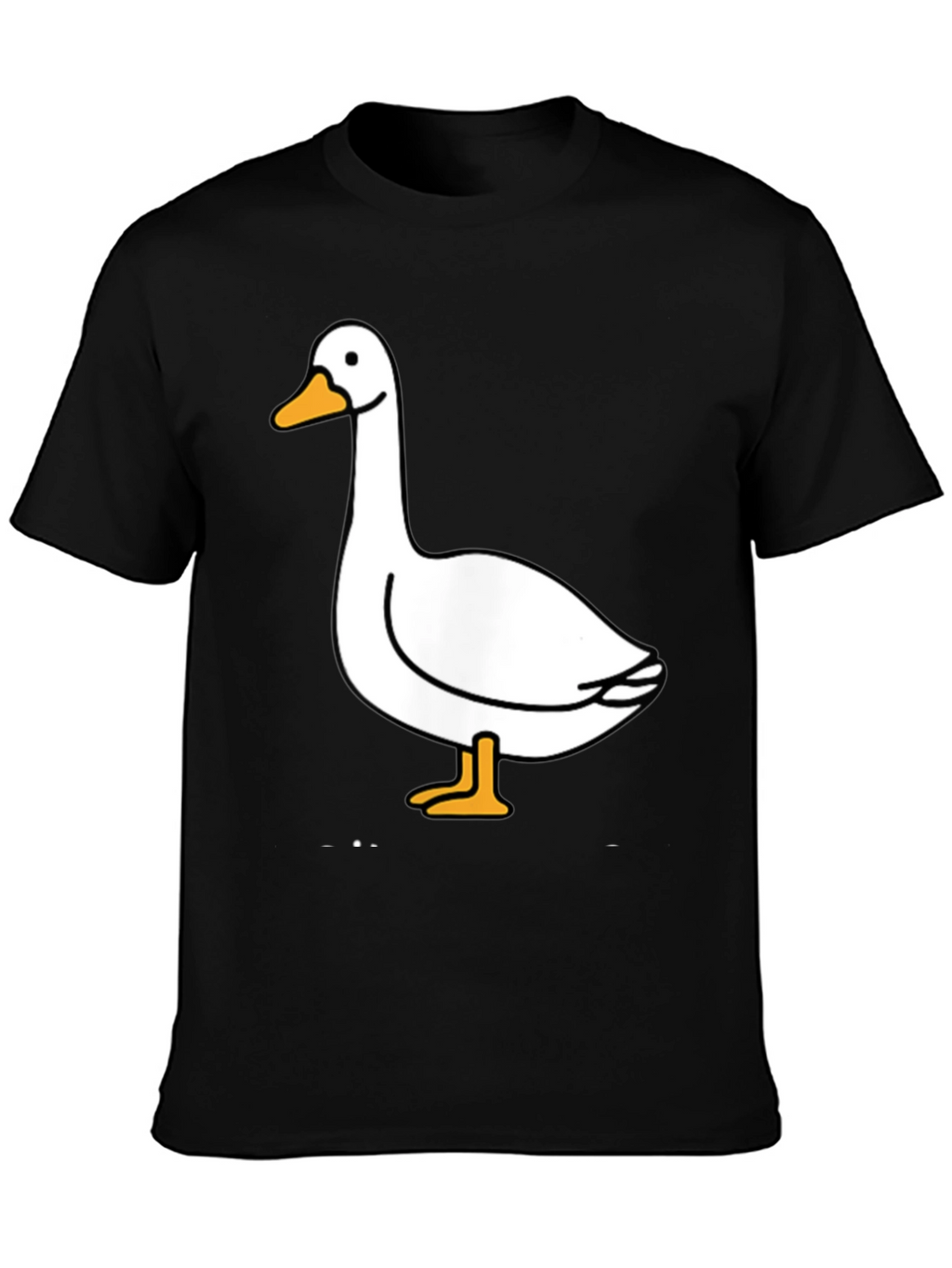 Goose Graphic Tee - Black Cotton T-Shirt