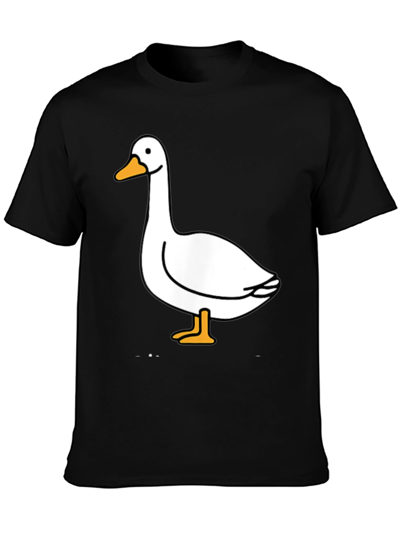 Goose Graphic Tee - Black Cotton T-Shirt