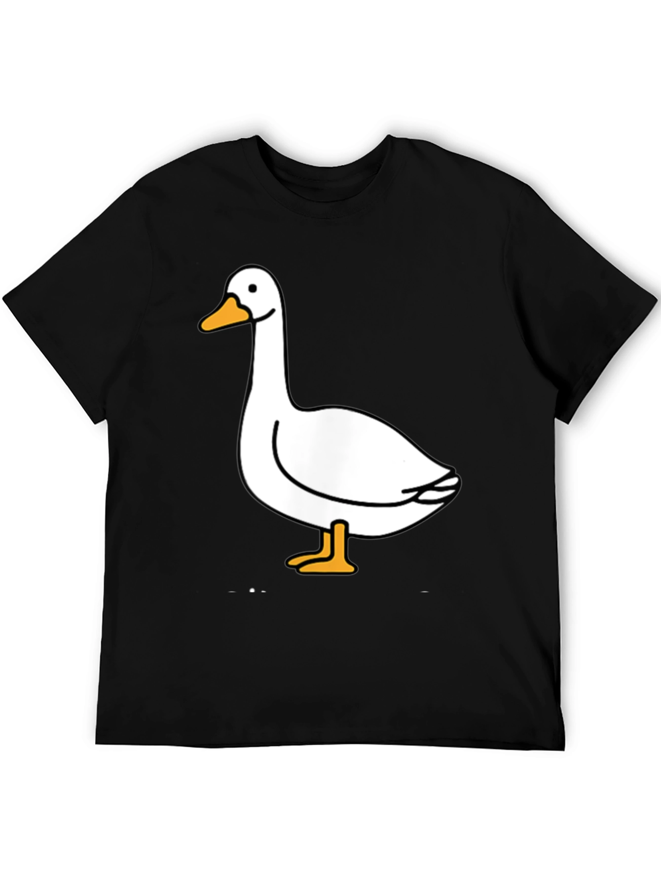 Goose Graphic Tee - Black Cotton T-Shirt