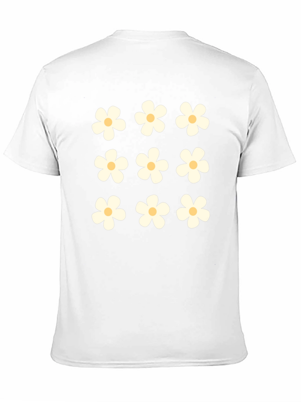 Daisy Flower Black T-Shirt