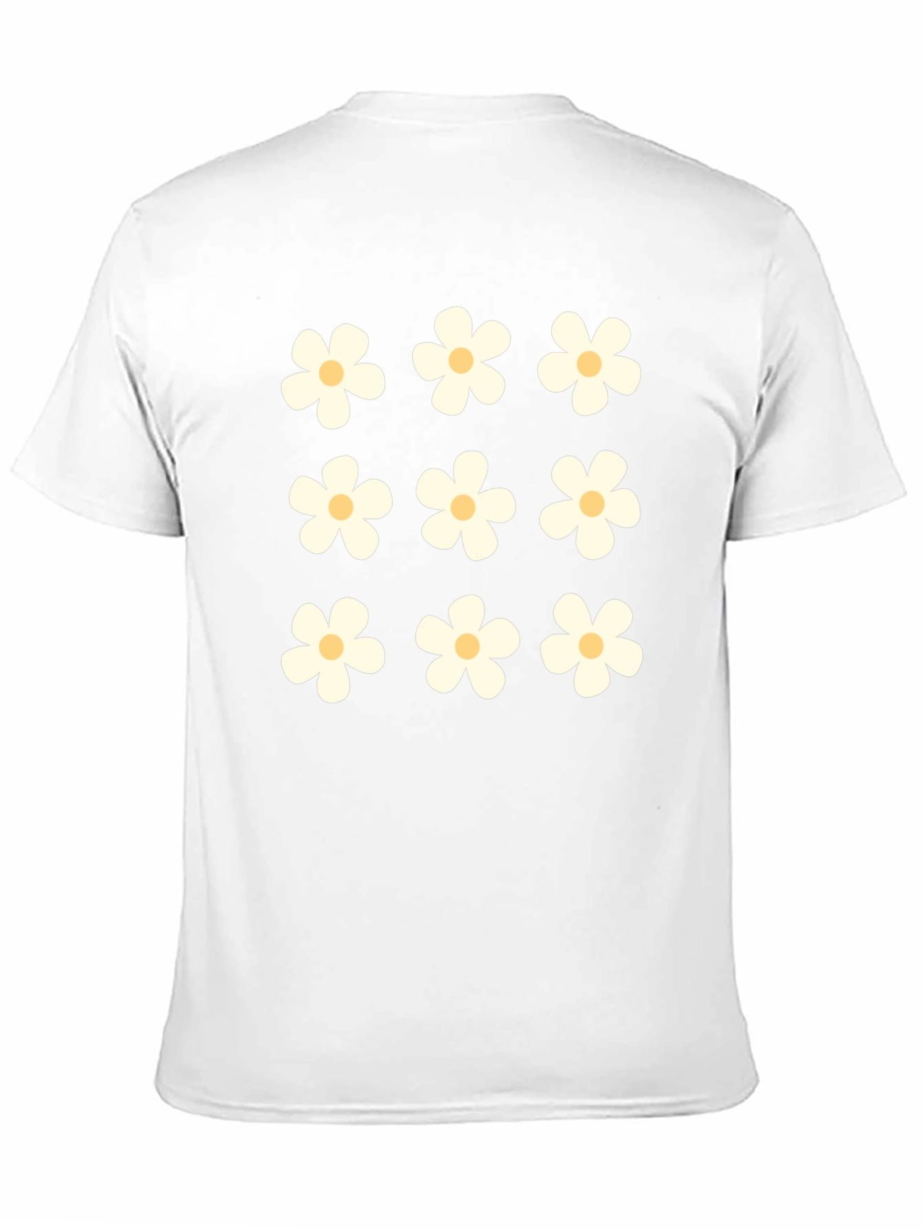 Daisy Flower Black T-Shirt