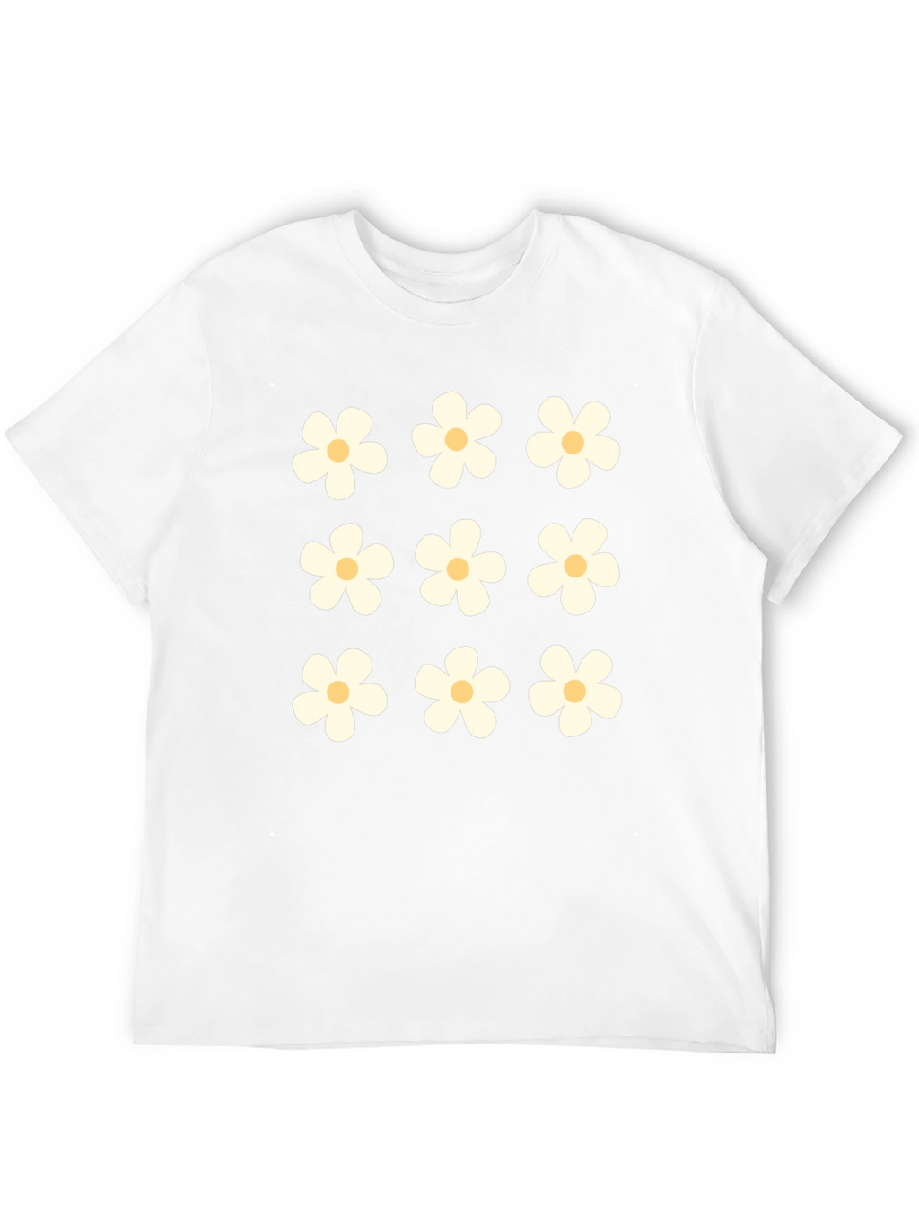 Daisy Flower Black T-Shirt